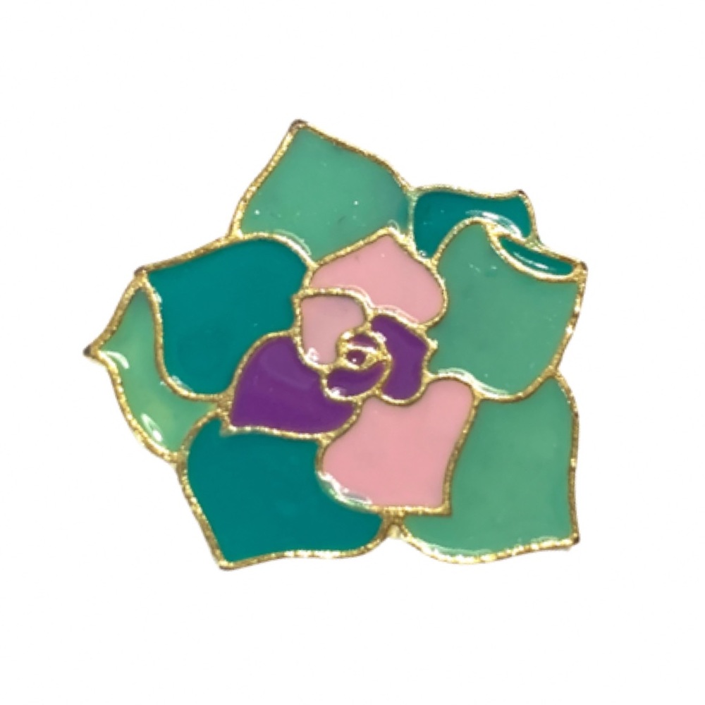 Succulent Plant Enamel Pin / Brooch